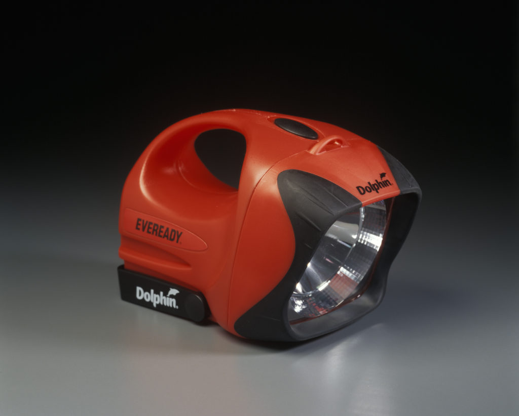 The Dolphin Mk5 red and black Eveready Pty Ltd torch